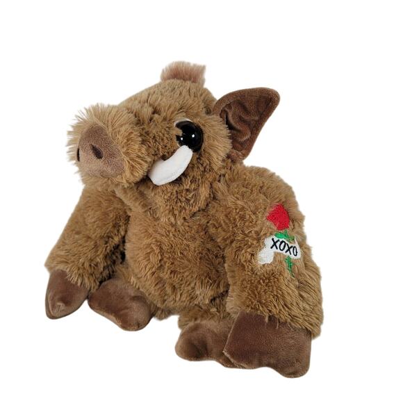 Dan Dee Warthog Plush Rose Tattoo XOXO Collectors Choice Boar Valentines Day - Picture 1 of 9